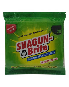 SHAGUN BRITE SCRUB SPONGE 7.5X10 CM 1.00 PCS SHAGUN BRITE SCRUB SPONGE 7.5X10 CM 1.00 PCS