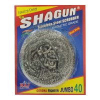 SHAGUN STAINLESS STEEL SCRUBBER JUMBO 40 1.00 PCS