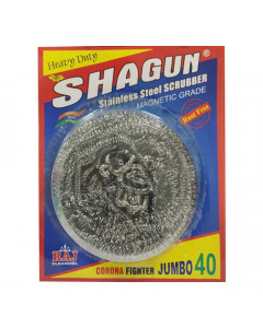 SHAGUN STAINLESS STEEL SCRUBBER JUMBO 40 1.00 PCS SHAGUN STAINLESS STEEL SCRUBBER JUMBO 40 1.00 PCS