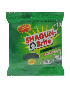 SHAGUN BRITE SCRUB PAD 7.5X10 CM S-M 1.00 PCS SHAGUN BRITE SCRUB PAD 7.5X10 CM S-M 1.00 PCS