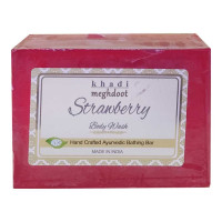 KHADI INDIA STRAWBERRY BATHING BAR 125.00 GM KHADI INDIA STRAWBERRY BATHING BAR 125.00 GM