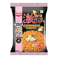 NISSIN GEKI CARBONARA CREAMY VEG KOREAN NOODLES 80.00 GM