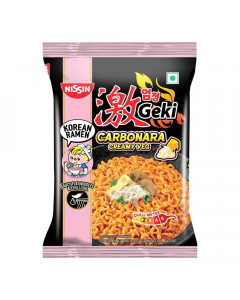 NISSIN GEKI CARBONARA CREAMY VEG KOREAN NOODLES 80.00 GM