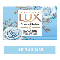 LUX INTERNATIONAL SMOOTH & RADIANT BATHING SOAP 4 X 130.00 GM