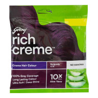 GODREJ BURGUNDY 4.16 CREME HAIR COLOUR 11 GM + 11.00 ML PACKET