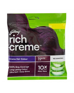 GODREJ BURGUNDY 4.16 CREME HAIR COLOUR 11 GM + 11.00 ML PACKET
