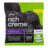 GODREJ NATURAL BLACK 1.00 CREME HAIR COLOUR 11GM + 11.00 ML PACKET