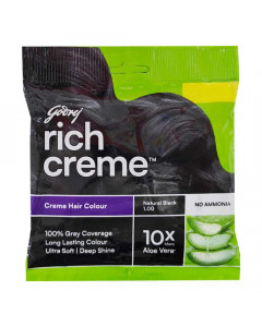 GODREJ NATURAL BLACK 1.00 CREME HAIR COLOUR 11GM + 11.00 ML PACKET GODREJ NATURAL BLACK 1.00 CREME HAIR COLOUR 11GM + 11.00 ML PACKET