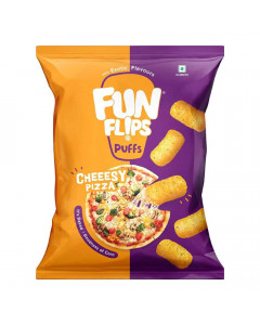 FUN FLIPS PUFFS CHEESY PIZZA 57.00 GM FUN FLIPS PUFFS CHEESY PIZZA 57.00 GM