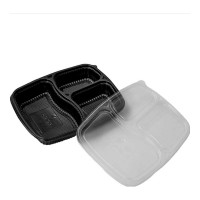 MEAL TRAY WITH LID 3 CP 1.00 PCS
