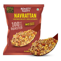 ROASTY TASTY NAVRATTAN MIX NO ONION GARLIC ROASTED NAMKEEN 150.00 GM PACKET