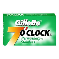 GILLETTE 7 O CLOCK PERMASHARP STAINLESS BLADES 10.00 PCS