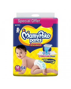 MAMY POKO PANTS STANDARD DIAPER M 7-12 KG 64 PCS PACKET MAMY POKO PANTS STANDARD DIAPER M 7-12 KG 64 PCS PACKET