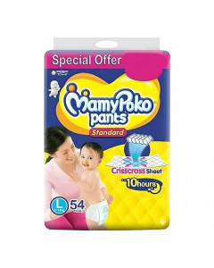MAMY POKO PANTS STANDARD DIAPER L 9-14 KG 54 PCS PACKET MAMY POKO PANTS STANDARD DIAPER L 9-14 KG 54 PCS PACKET