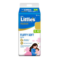 LITTLES PREMIUM BABY PANTS S 4-8 KG 42 PCS PACKET