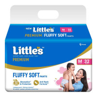 LITTLES PREMIUM BABY PANTS M 7-12 KG 32 PCS PACKET