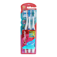 COLGATE 360 SOFT TOOTHBRUSH 3 PCS SET 3.00 NO PACKET