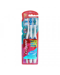 COLGATE 360 SOFT TOOTHBRUSH 3 PCS SET 3.00 NO PACKET COLGATE 360 SOFT TOOTHBRUSH 3 PCS SET 3.00 NO PACKET