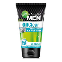 GARNIER MEN OIL CLEAR CLAY D-TOX ICY FACE WASH 100.00 GM TUBE