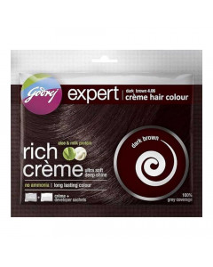 GODREJ EXPERT RICH CREME HAIR COLOUR DARK BROWN 4.06 20 GM+ 20.00 ML SACHET