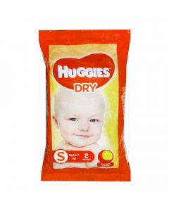 HUGGIES DRY SMALL 2 DIAPERS UP TO 7 KG 1.00 NO