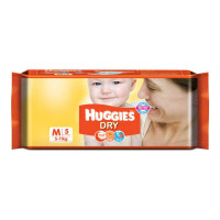 HUGGIES DRY MEDIUM 5 DIAPERS 5- 11.00 KG PACKET
