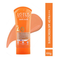 LOTUS HERBALS SAFE SUN 3 IN 1 MATTE LOOK DAILY SUNSCREEN SPF40 100.00 GM TUBE