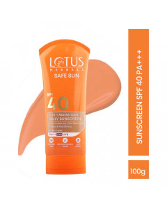 LOTUS HERBALS SAFE SUN 3 IN 1 MATTE LOOK DAILY SUNSCREEN SPF40 100.00 GM TUBE