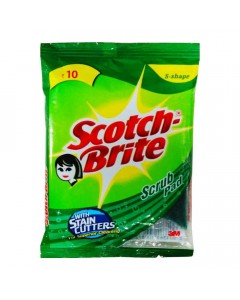 SCOTCH BRITE SCRUB PAD 7.5X 7.5 NO PACKET SCOTCH BRITE SCRUB PAD 7.5X 7.5 NO PACKET