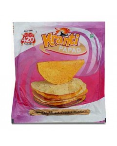 AGRAWAL 420 KRANTI KHATTA MITHA CHANA PAPAD 400.00 GM PACKET AGRAWAL 420 KRANTI KHATTA MITHA CHANA PAPAD 400.00 GM PACKET