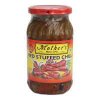 MOTHERS RECIPE STUFFED RED CHILLI PICKLE 400.00 GM JAR
