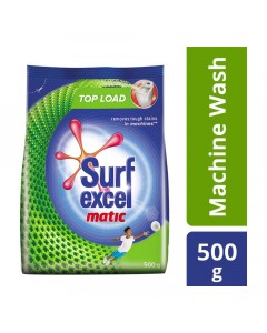 SURF EXCEL MATIC TOP LOAD DETERGENT POWDER 500.00 Gm Packet SURF EXCEL MATIC TOP LOAD DETERGENT POWDER 500.00 Gm Packet