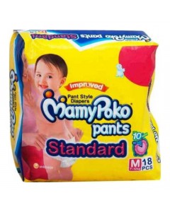 MAMY POKO PANTS DIAPER STANDARD M 7-12 KG 18.00 PCS PACKET MAMY POKO PANTS DIAPER STANDARD M 7-12 KG 18.00 PCS PACKET