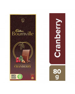 CADBURY BOURNVILLE CRANBERRY CHOCOLATE 80.00 GM PACKET CADBURY BOURNVILLE CRANBERRY CHOCOLATE 80.00 GM PACKET