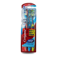 COLGATE 360 FLOSS TIP SOFT TOOTHBRUSH COMBO